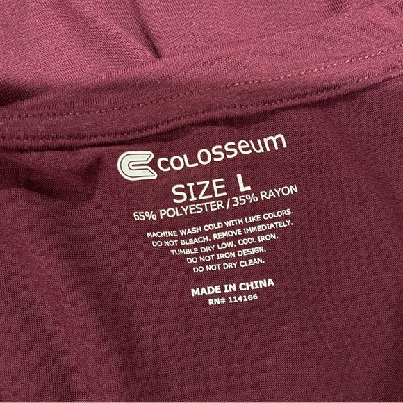 Virginia Tech Maroon Sleeveless Tee Shirt by Colosseum Size L NWOT - Picture 4 of 7